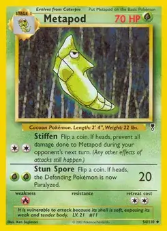 Metapod 54/110 Legendary Collection Pokémon card