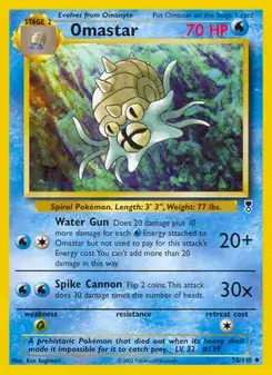 Omastar 58/110 Legendary Collection Pokémon card