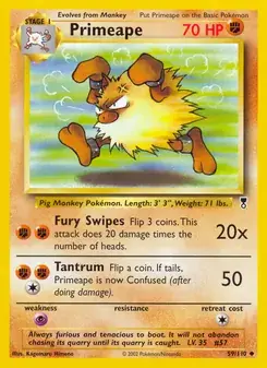 Primeape 59/110 Legendary Collection Pokémon card