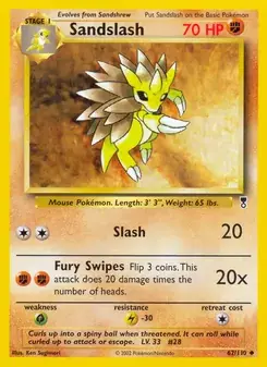 Sandslash 62/110 Legendary Collection Pokémon card
