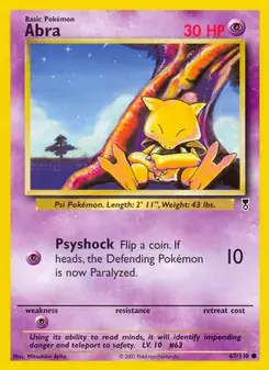 Abra 67/110 Legendary Collection Pokémon card