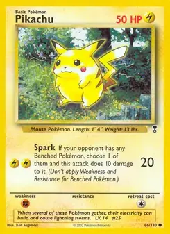 Pikachu 86/110 Legendary Collection Pokémon card