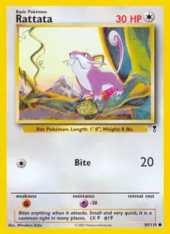 Rattata 89/110 Legendary Collection Pokémon card