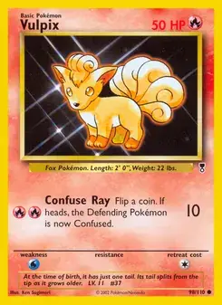 Vulpix 98/110 Legendary Collection Pokémon card