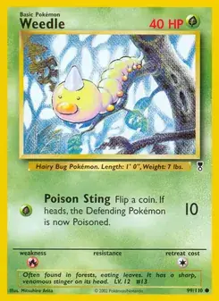 Weedle 99/110 Legendary Collection Pokémon card