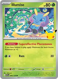 Illumise 004/128 30th Celebration Pokémon card