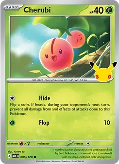 Cherubi 006/128 30th Celebration Pokémon card