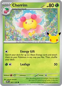 Cherrim 007/128 30th Celebration Pokémon card