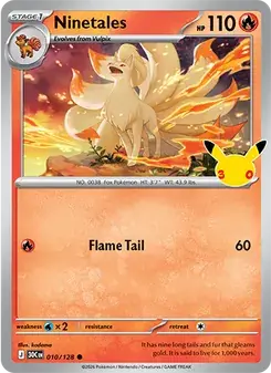 Ninetales 010/128 30th Celebration Pokémon card