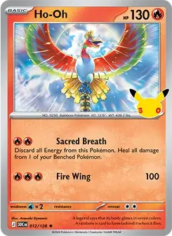 Ho-Oh 012/128 30th Celebration Pokémon card