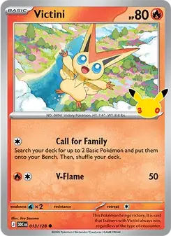 Victini 013/128 30th Celebration Pokémon card