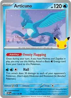 Articuno 018/128 30th Celebration Pokémon card