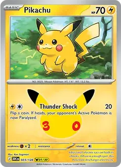 Pikachu 023/128 30th Celebration Pokémon card