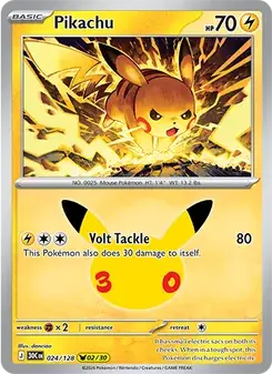 Pikachu 024/128 30th Celebration Pokémon card