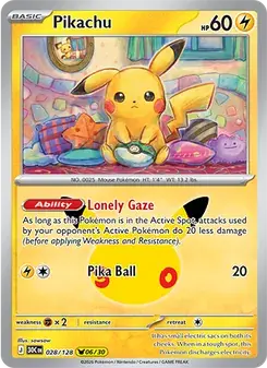Pikachu 028/128 30th Celebration Pokémon card