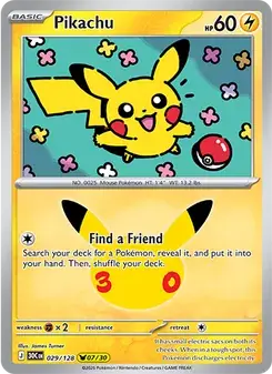 Pikachu 029/128 30th Celebration Pokémon card