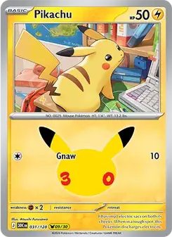 Pikachu 031/128 30th Celebration Pokémon card