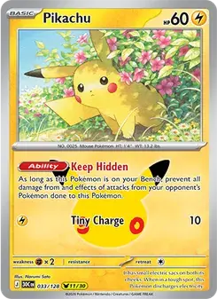 Pikachu 033/128 30th Celebration Pokémon card