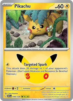 Pikachu 038/128 30th Celebration Pokémon card