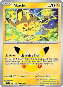 Pikachu 051/128 30th Celebration Pokémon card