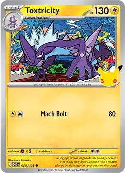 Toxtricity 059/128 30th Celebration Pokémon card