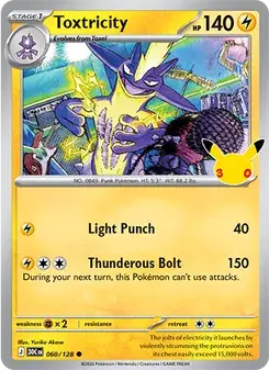 Toxtricity 060/128 30th Celebration Pokémon card