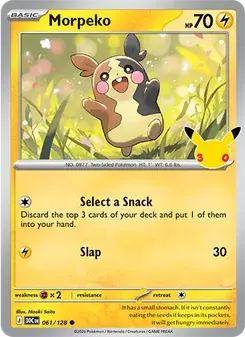 Morpeko 061/128 30th Celebration Pokémon card