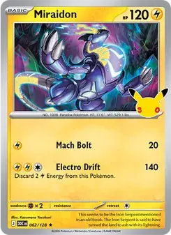 Miraidon 062/128 30th Celebration Pokémon card