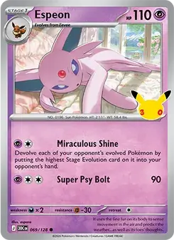 Espeon 069/128 30th Celebration Pokémon card