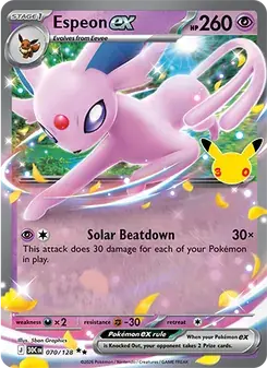 Espeon ex 070/128 30th Celebration Pokémon card