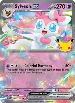 Sylveon ex 071/128 30th Celebration Pokémon card