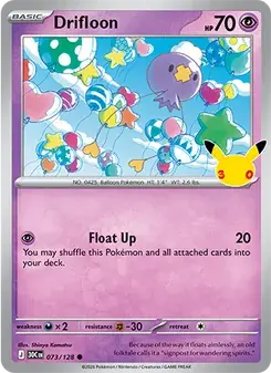 Carta Pokémon Drifloon 073/128 de 30th Celebration