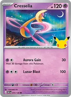 Cresselia 074/128 30th Celebration Pokémon card