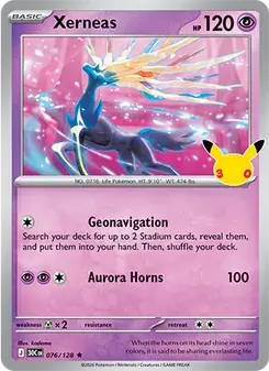 Xerneas 076/128 30th Celebration Pokémon card