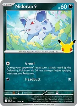 Nidoran♀ 087/128 30th Celebration Pokémon card