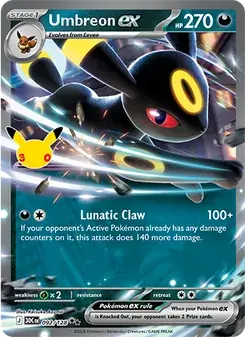 Umbreon ex 092/128 30th Celebration Pokémon card