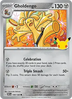 Gholdengo 108/128 30th Celebration Pokémon card