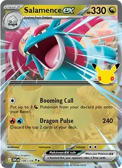 Salamence ex 109/128 30th Celebration Pokémon card