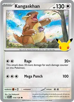 Kangaskhan 114/128 30th Celebration Pokémon card