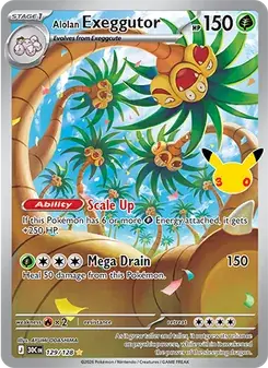 Alolan Exeggutor 129/128 30th Celebration Pokémon card