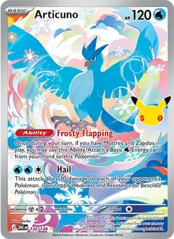 Articuno 132/128 30th Celebration Pokémon card