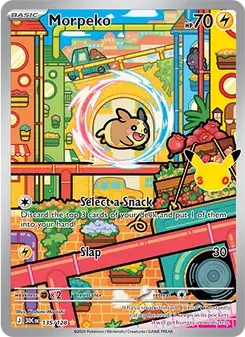 Morpeko 135/128 30th Celebration Pokémon card