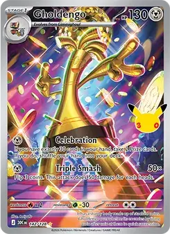 Gholdengo 142/128 30th Celebration Pokémon card