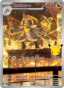 Kommo-o 143/128 30th Celebration Pokémon card