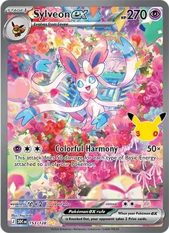 Sylveon ex 153/128 30th Celebration Pokémon card
