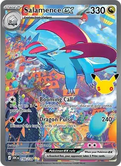Salamence ex 156/128 30th Celebration Pokémon card