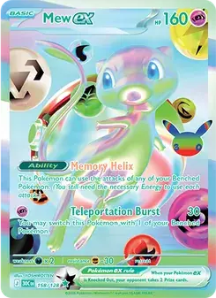 Mew ex 158/128 30th Celebration Pokémon card