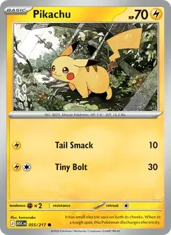 Pikachu 055/217 Ascended Heroes Pokémon card