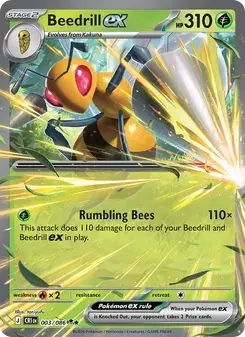 Beedrill ex 003/86 Chaos Rising Pokémon card