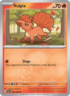 Vulpix 008/86 Chaos Rising Pokémon Karte